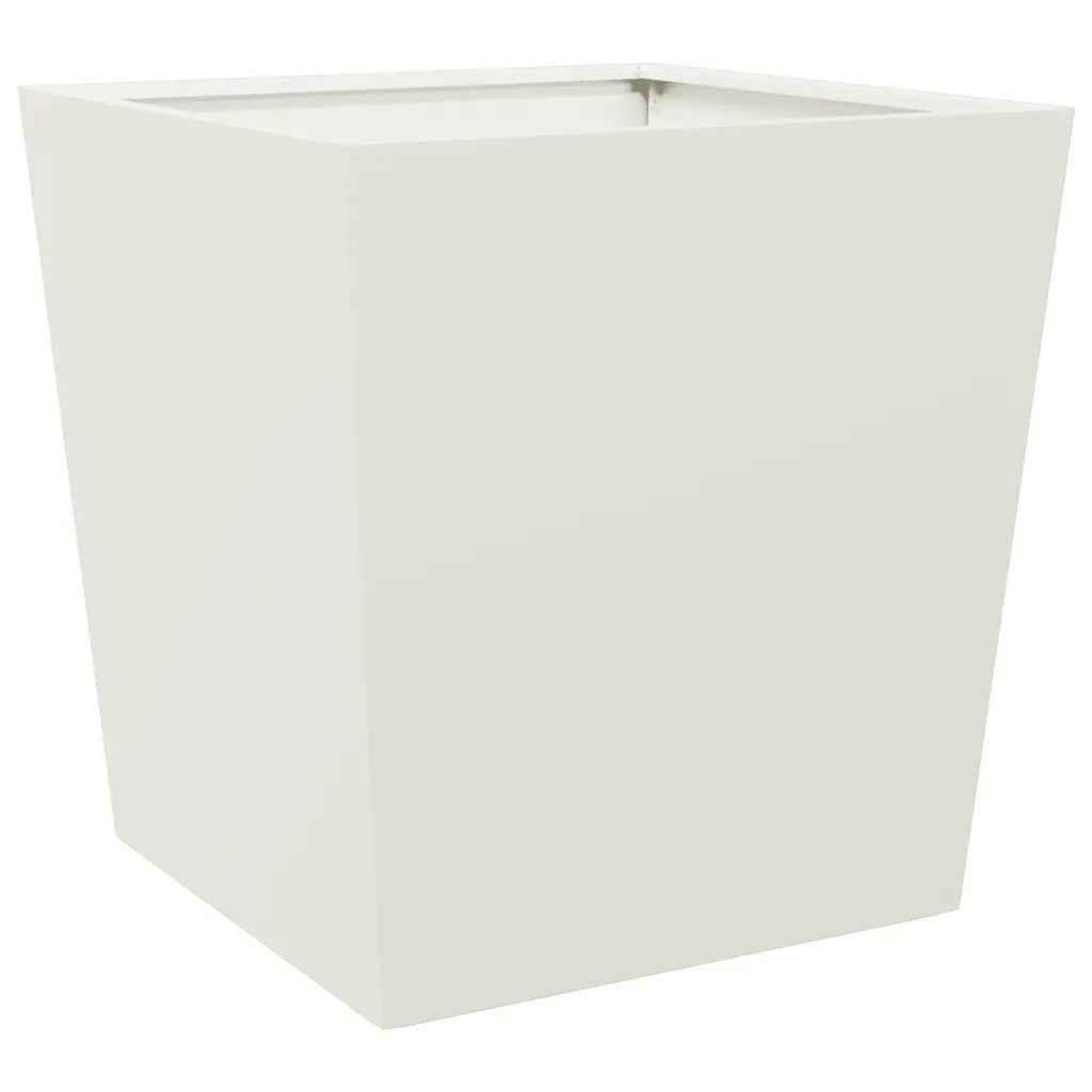 Fioriera | Cassetta per fiori | Vaso da Giardino Bianca 40x40x40 cm in Acciaio