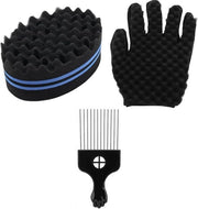 Set di Tre Borsette a Spugna per Capelli con Tecnologia Twist e Onde per Capelli Scompigliati, Tool per Capelli, Set da 3