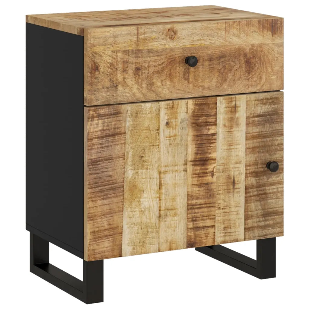 Comodino 50x33x60cm Legno Massello di Mango e Legno Multistrato cod mxl 30280
