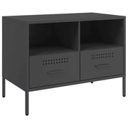 Mobile TV multimediale mensola TV credenza TV adatto per sala da pranzo soggiorno camera da letto 68 x 39 x 50,5 cm acciaio nero 02_0026159