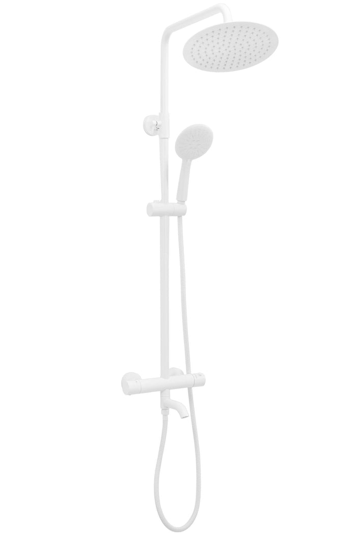 Set Doccia Da Incasso Con Termostatato Lungo White Matt