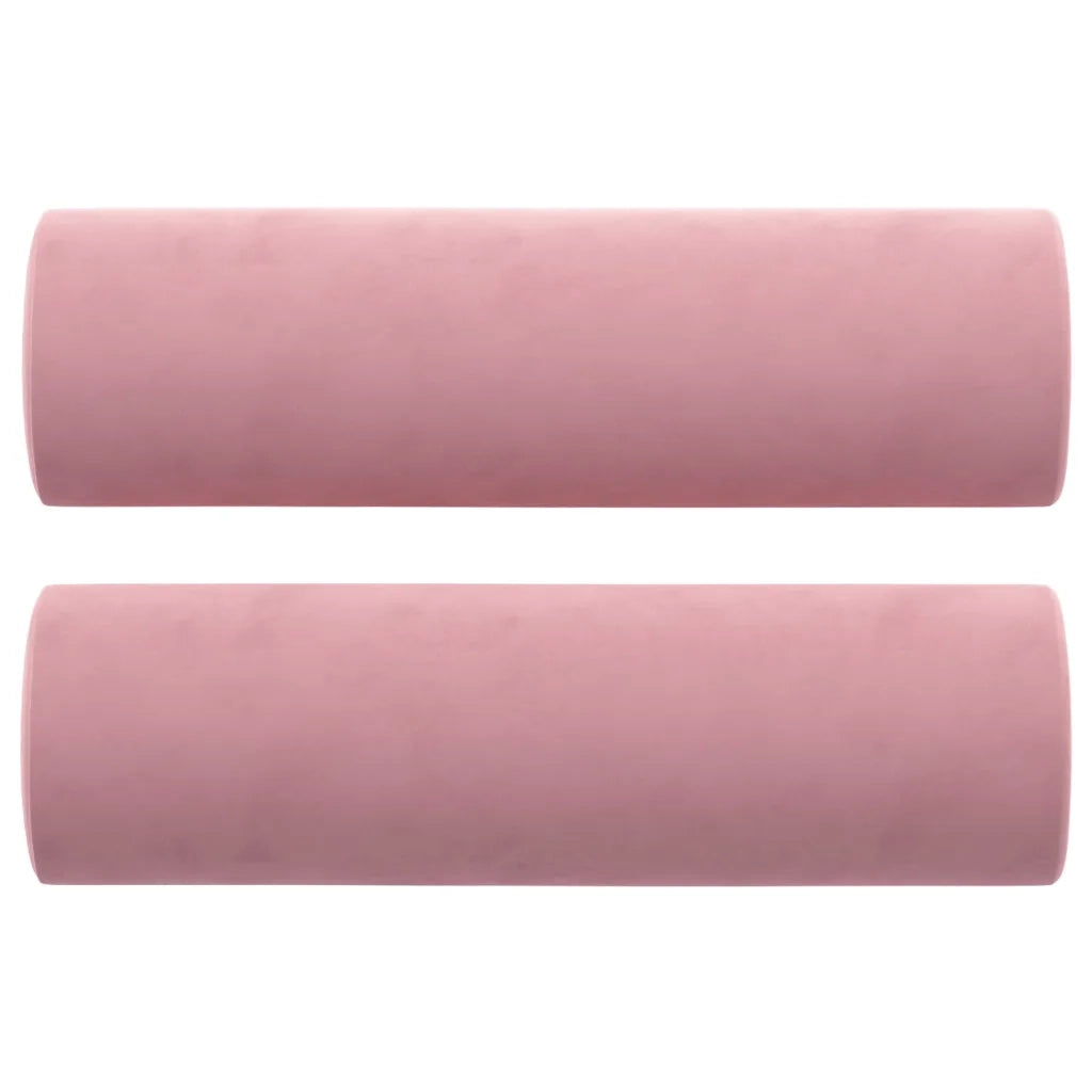 Divano a 3 Posti con Cuscini Rosa 180 cm in Velluto 3200894
