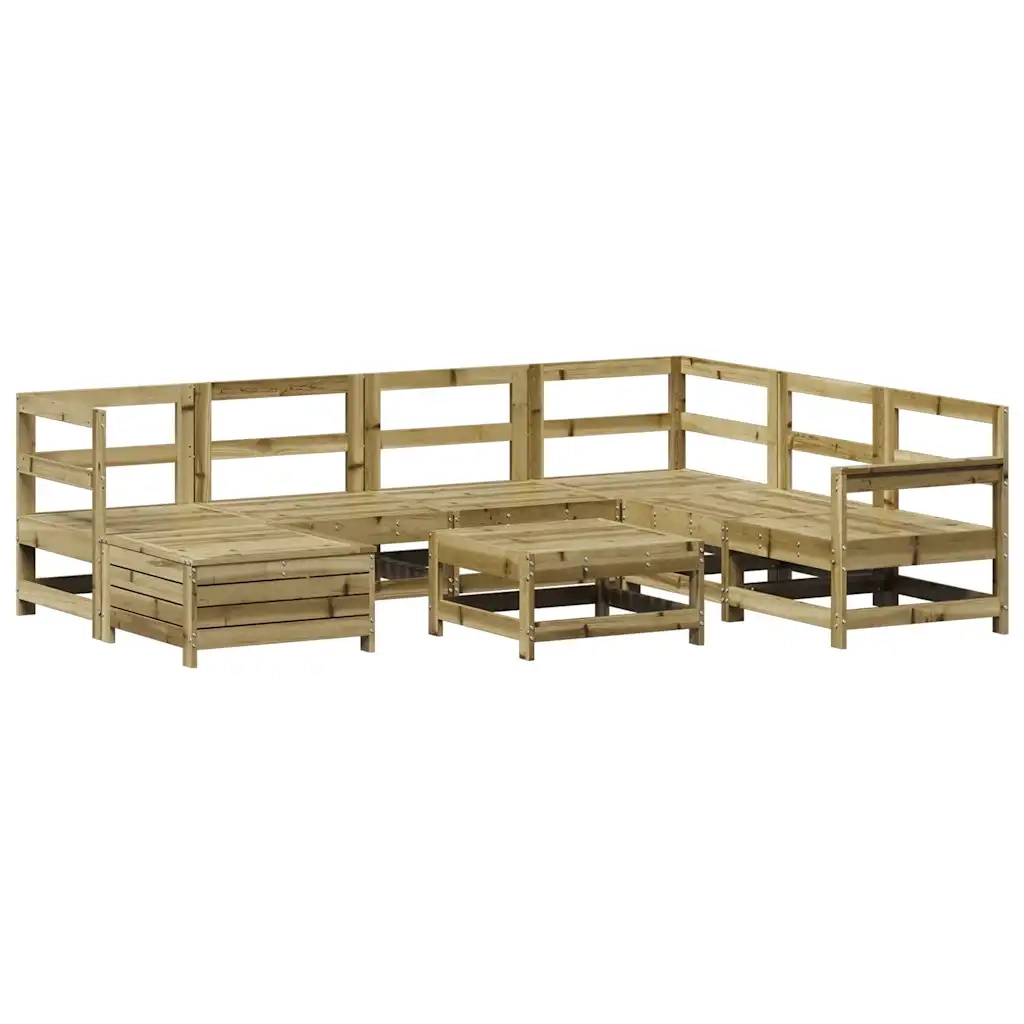 Set Divani da Giardino 8 pz in Legno Impregnato di Pinocod mxl 116996