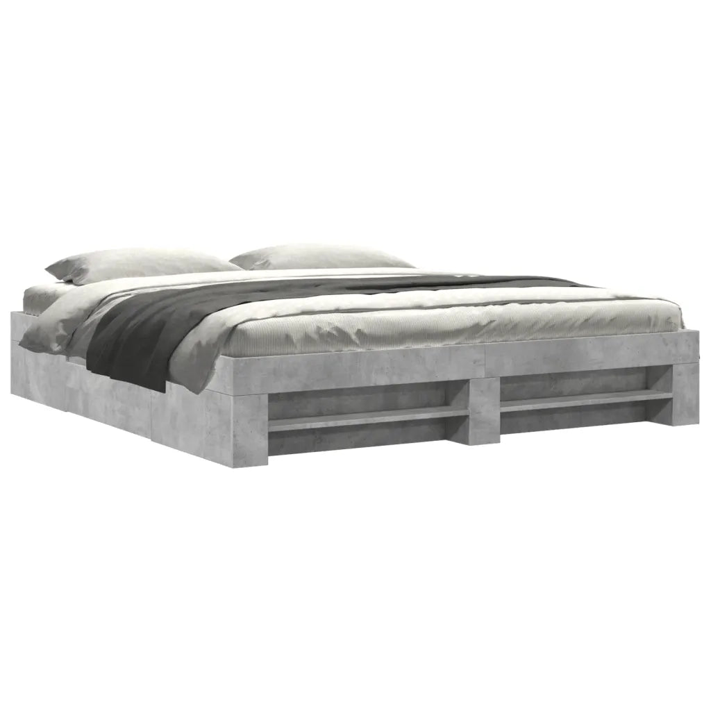 vidaXL Giroletto Grigio Cemento 200x200 cm in Legno Multistrato