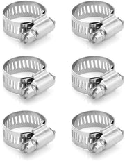 Flessimetriche 10-16 mm - Regolabili - Acciaio inossidabile 304 - Anticorrosivo - 6 pezzi - Adatti per tubi/tubi - Flessimetro