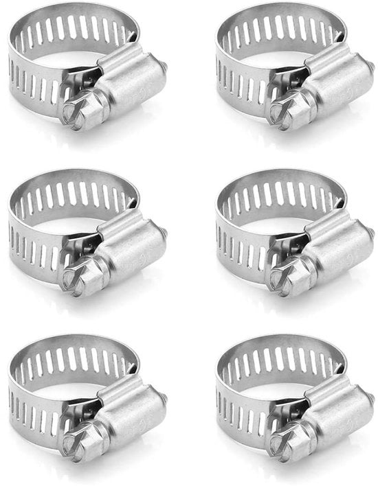 Flessimetriche 10-16 mm - Regolabili - Acciaio inossidabile 304 - Anticorrosivo - 6 pezzi - Adatti per tubi/tubi - Flessimetro