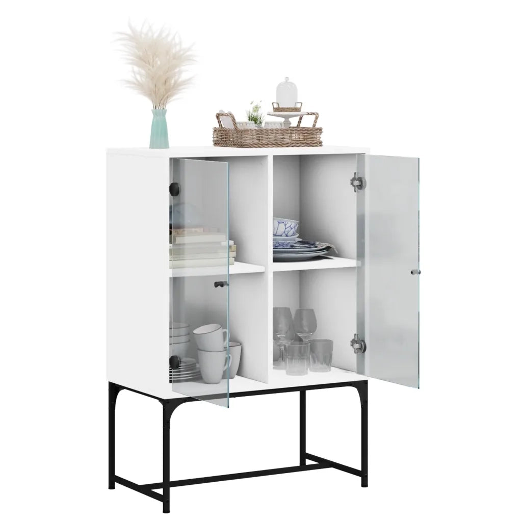 Mobile con Ante in Vetro Bianco 69x37x100 cm CFW2546720