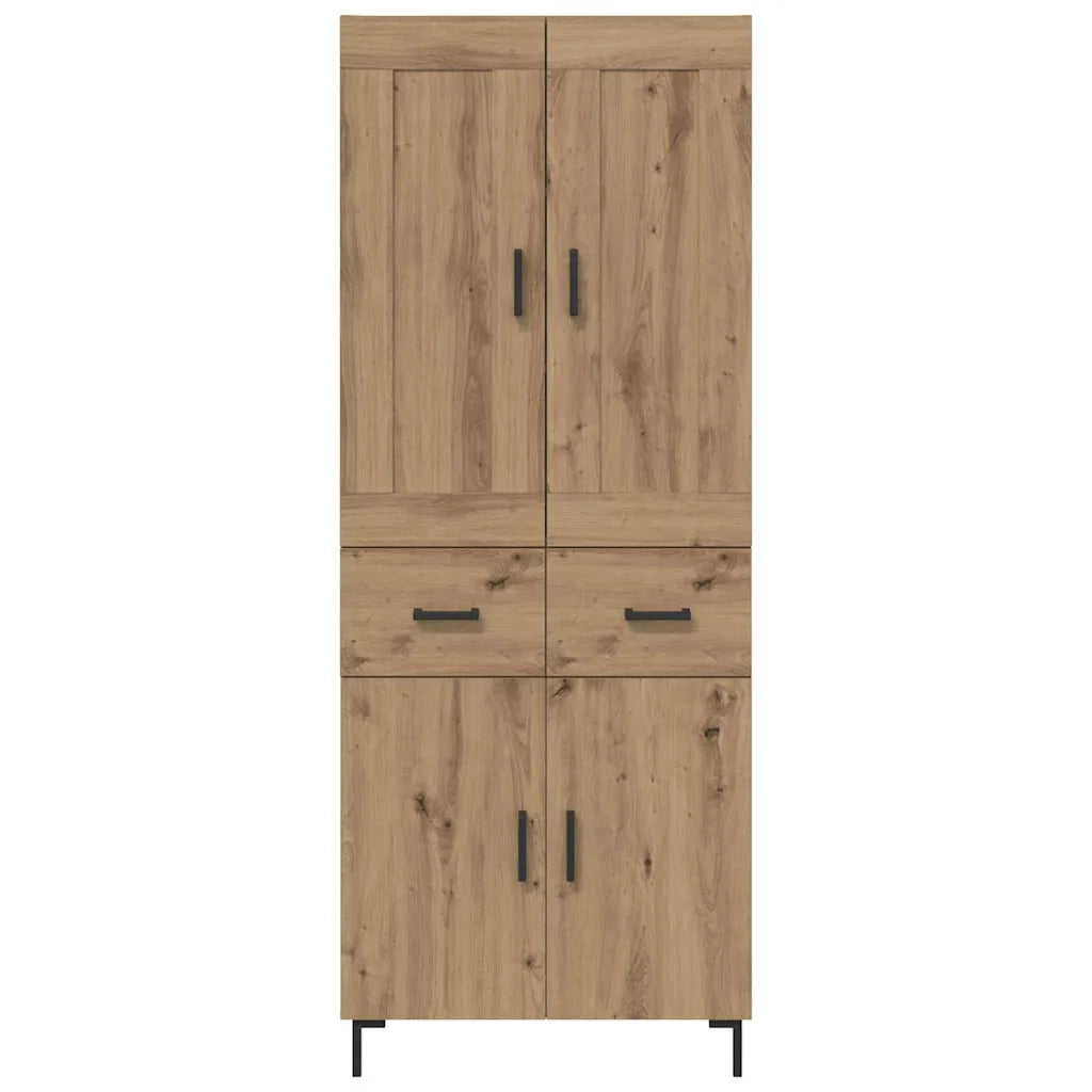 Credenza 2 pz | Madia | Buffet da pranzo | Armadio da pranzo Rovere artigianale Legno multistrato