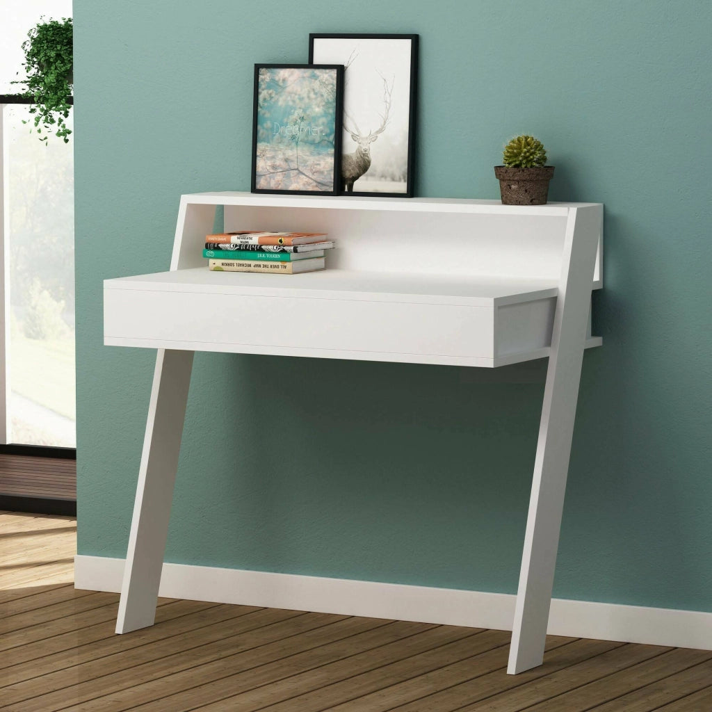 Imperatori, Scrivania un Cassetto, 94x50x91h cm Bianco