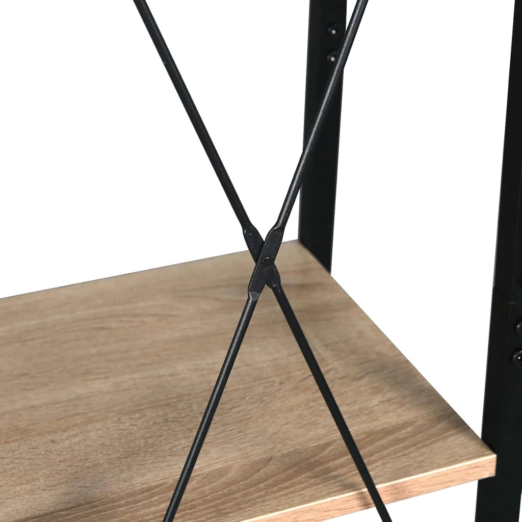 Scaffale Angolo a 4 Ripiani per Studio Ufficio Mensole in Legno Fioriera Porta Piante RGB9284hei