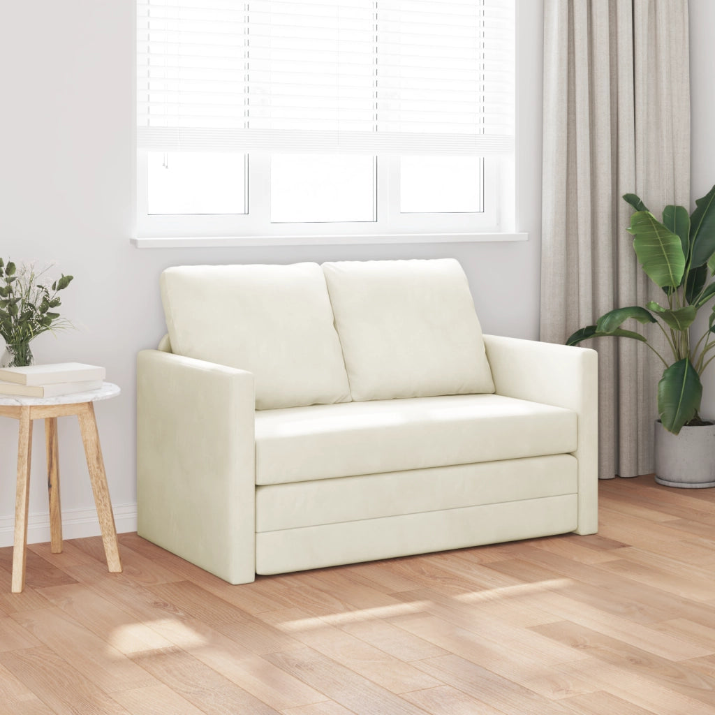 Divanetto 2 posti Crema Tessuto, Legno 2 posti Seduta ampia