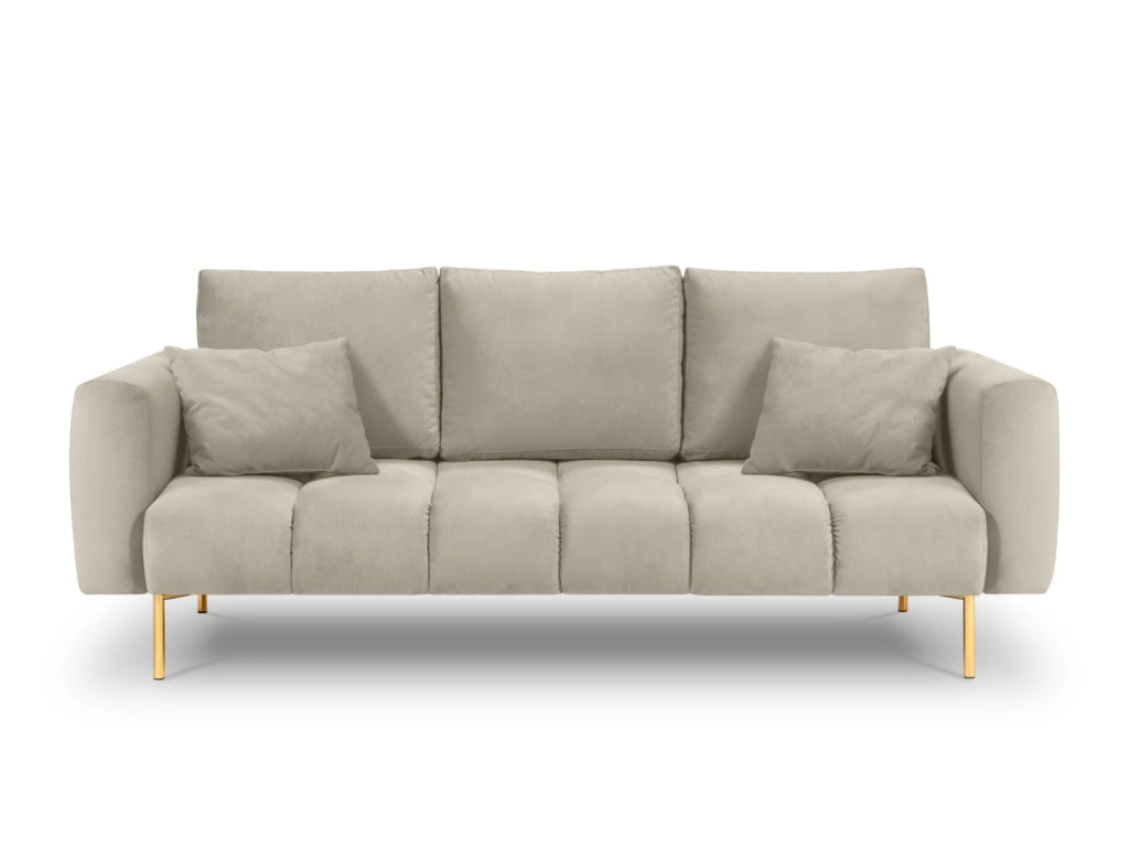 Cosmopolitan Design - Divano "Hastings" 3 posti in velluto beige 