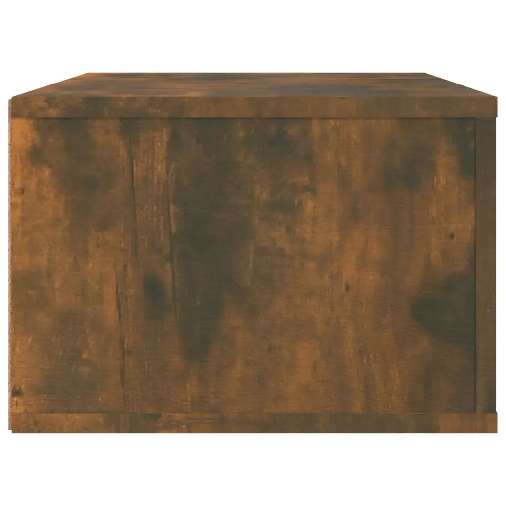 Mobile TV Pensile-Credenza per TV sospesa-Mobile TV Parete Rovere Fumo 80x36x25 cm in Legno Multistrato