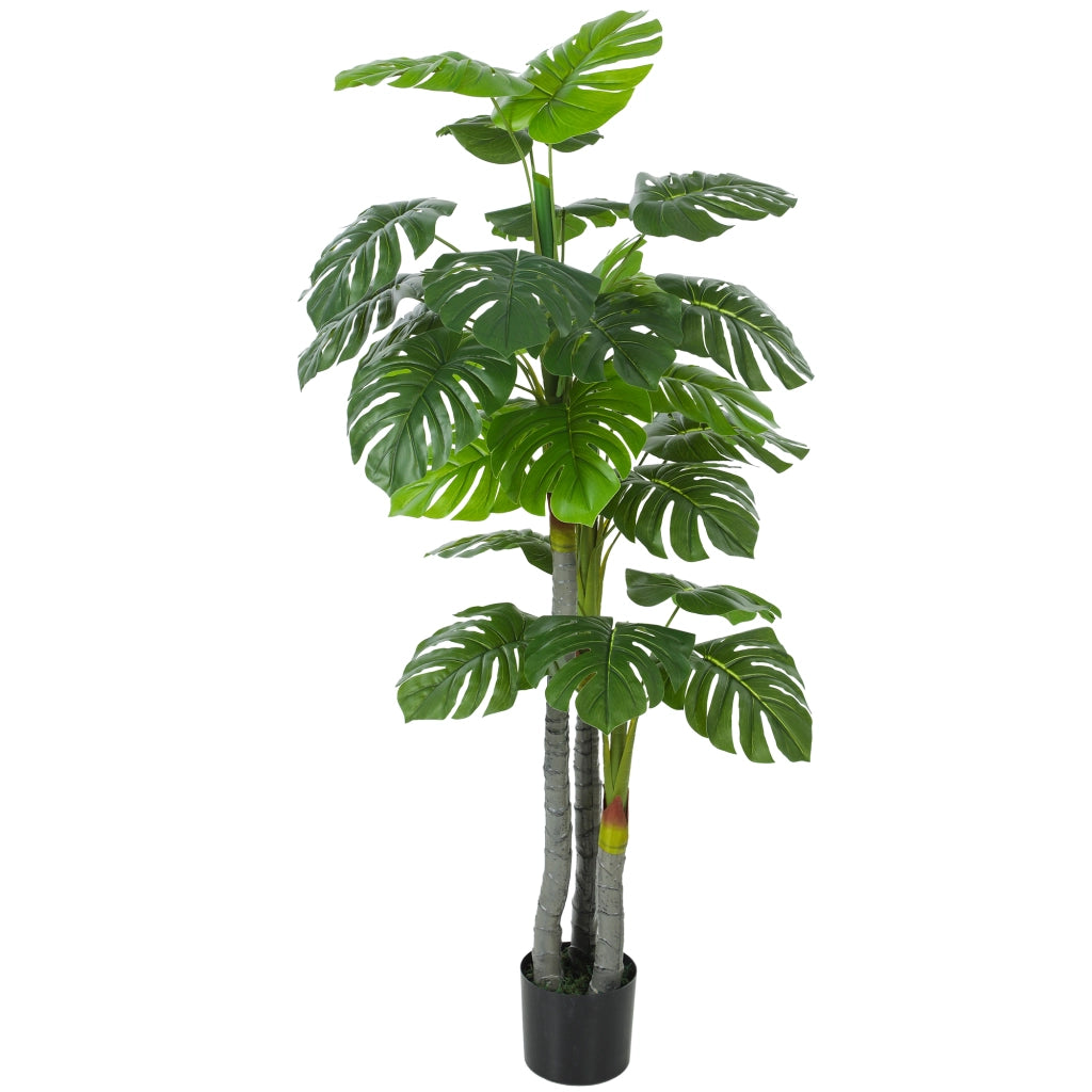 Pianta Artificiale Monstera con Vaso ¨C Zephmum ¨C Verde H 150 cm