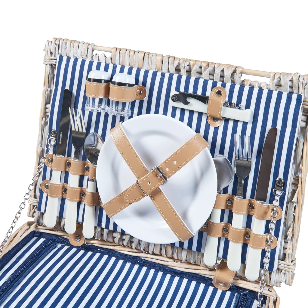 Cestino da picnic per 2 persone con tasca termica bianco naturale blu 03_0010204