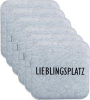 Cuscino da sedere reversibile - velluto - 6 pezzi economico - antracite/grigio - 35 x 35 cm