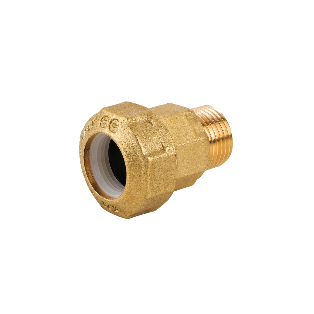 RACCORDO MASCHIO IN OTTONE PER TUBO PE- 1/2 x 20- CAVAL- pezzi 1