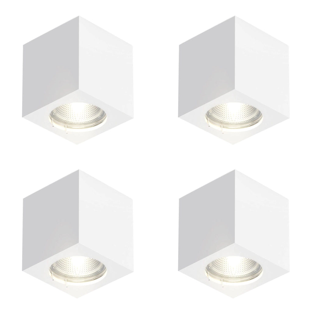 ZMH Lampada da soffitto faretto da incasso LED GU10 gesso bianco per soggiorno