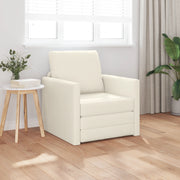 Letto Sofa 2-in-1 Crema 74x77x81 cm in Velluto