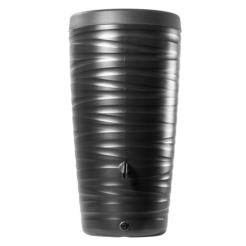Serbatoio per acqua piovana KADAX da 240 litri, contenitore per acqua con rubinetto e supporto per vaso di fiori