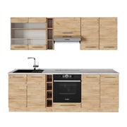 Cucina componibile Fame-Line Rovere dorato/Rovere dorato 235 cm, PL Marmo Vicco