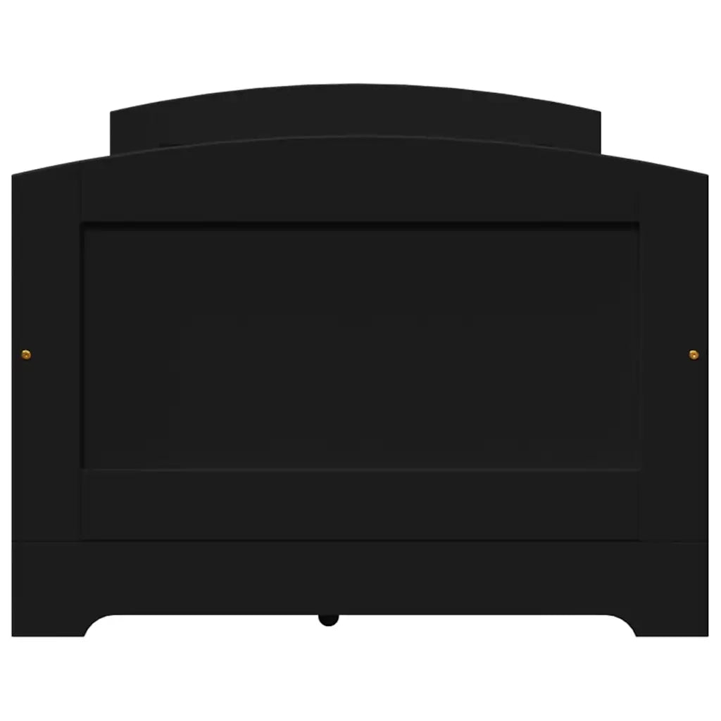 Letto singolo | Letto per adulti | Dormeuse con 5 Cassetti senza Materasso Nero 90x200 cm IRUN