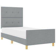 Letto singolo | Letto per adulti | Struttura del letto Grigio chiaro 80 x 200 cm Tessuto