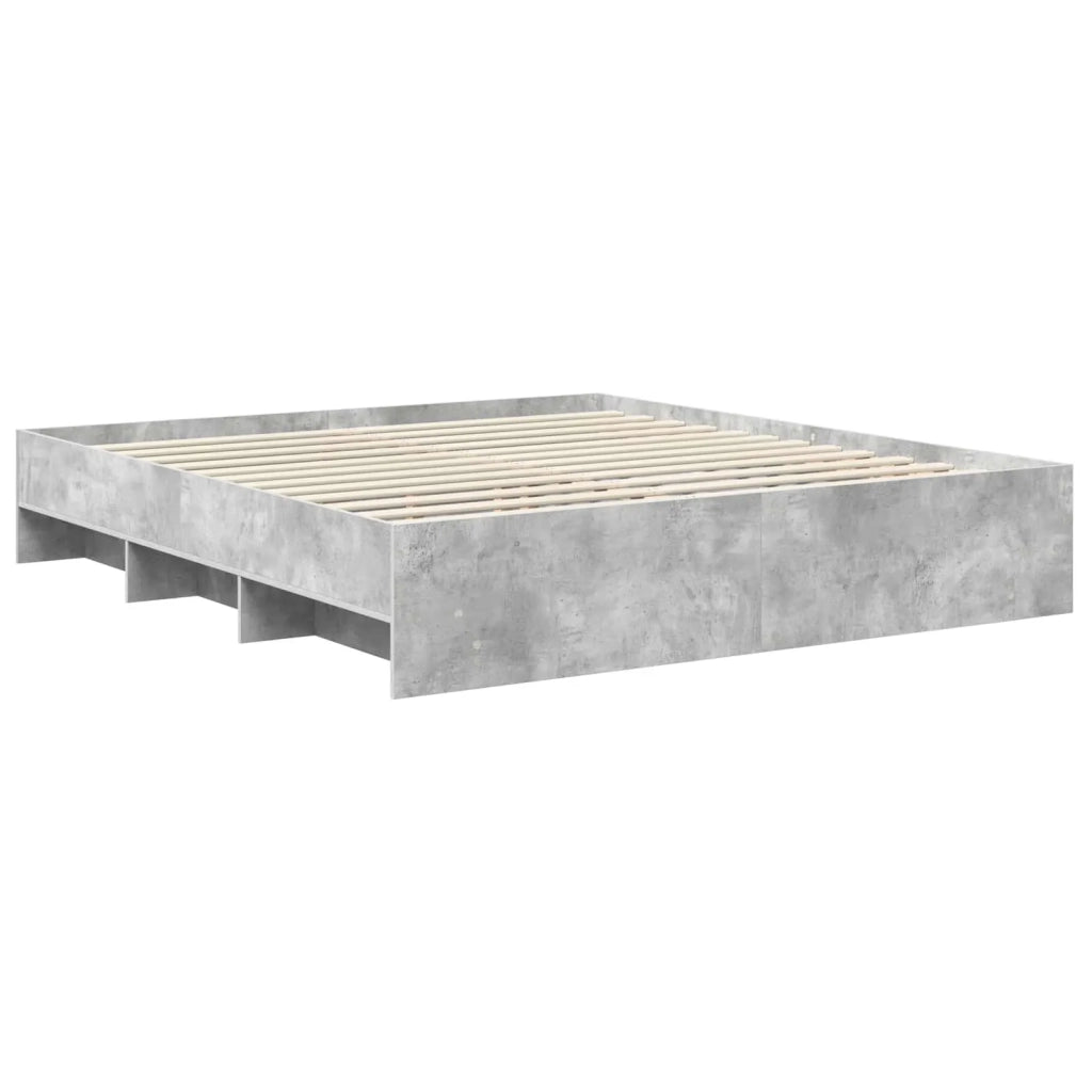 Struttura del letto con testiera Grigio cemento 180 x 200 cm