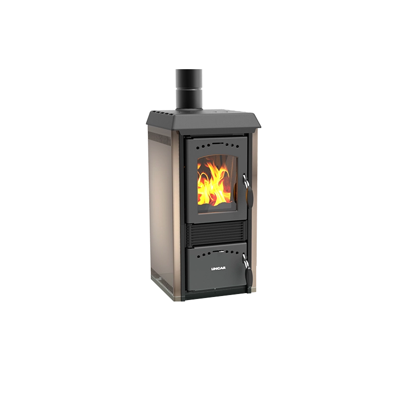 Gioia 470 AZ stufa a legna in acciaio e ghisa cappuccino 6.5kW