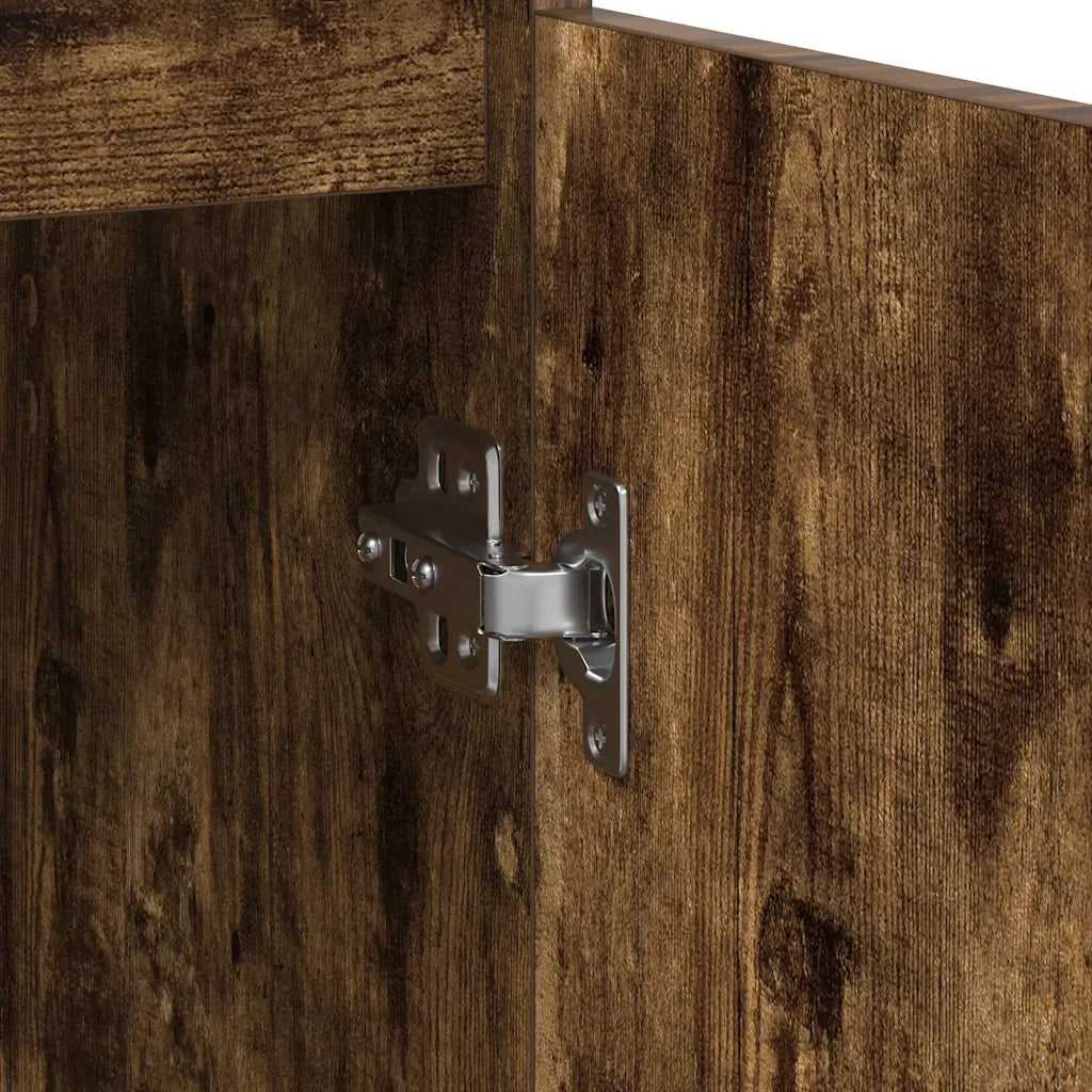 Credenza Rovere Fumo 57x34x76 cm in Legno Multistrato