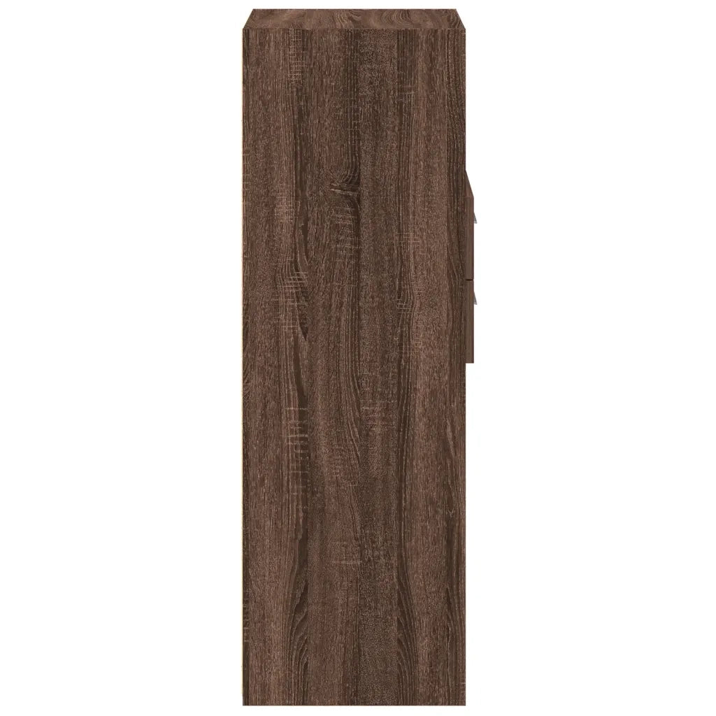 Credenza-Buffet-Armadio da cucina Rovere Marrone 45x42,5x124 cm in Legno Multistrato