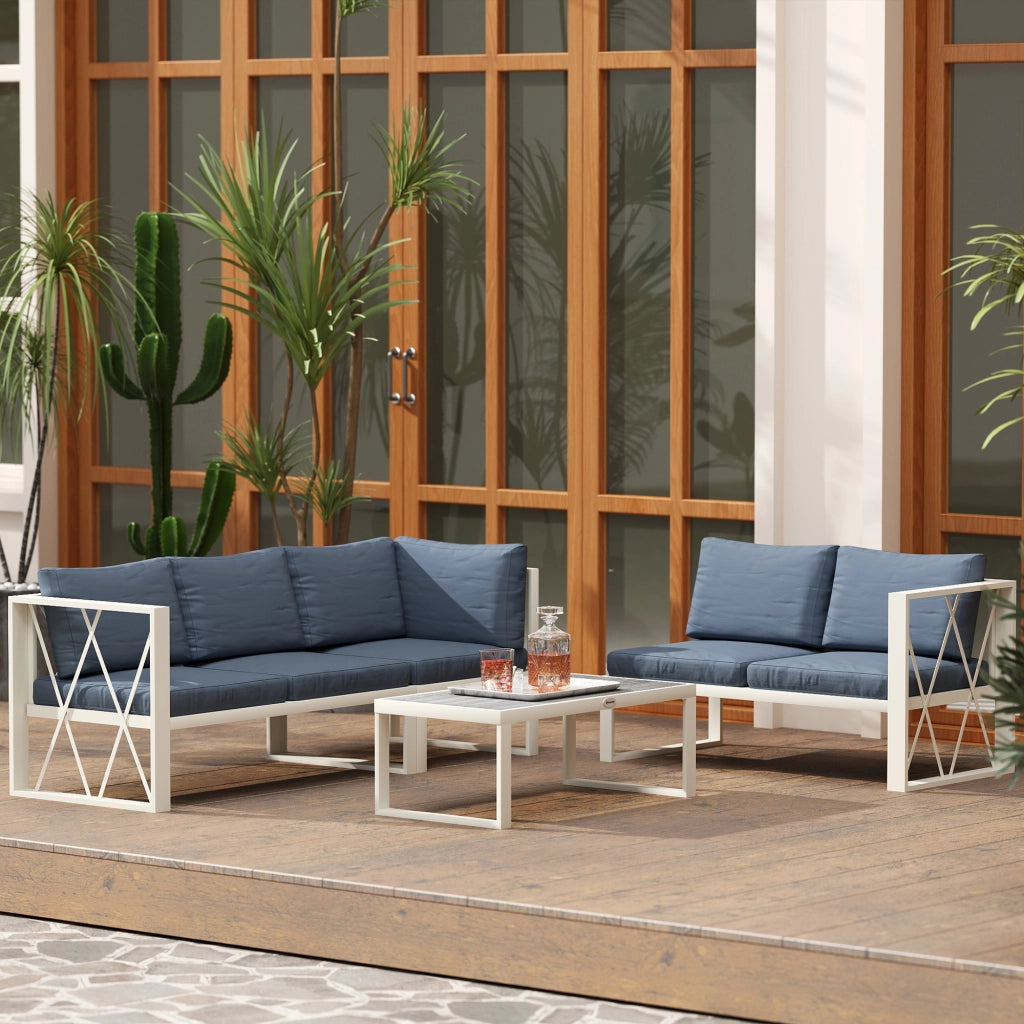 Set Salotto da Giardino Angolare con Poltrona Reclinabile ¨C Zephmum ¨C Grigio, Polyrattan