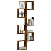 vidaXL Mensole a Cubo 6 pz Rovere Fumo 30x15x30 cm