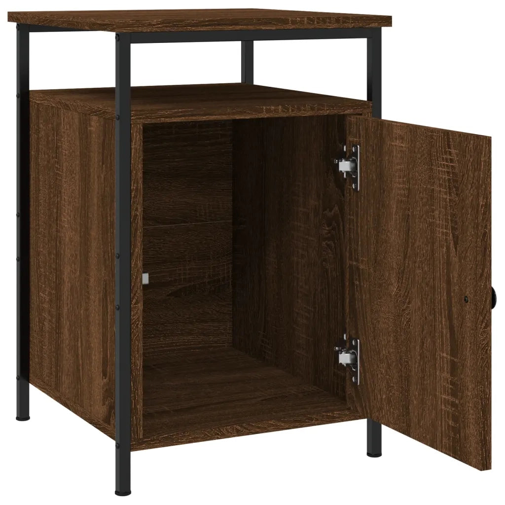 Comodini Rovere Marrone 2 pz 40x42x60 cm Legno Multistrato 825872