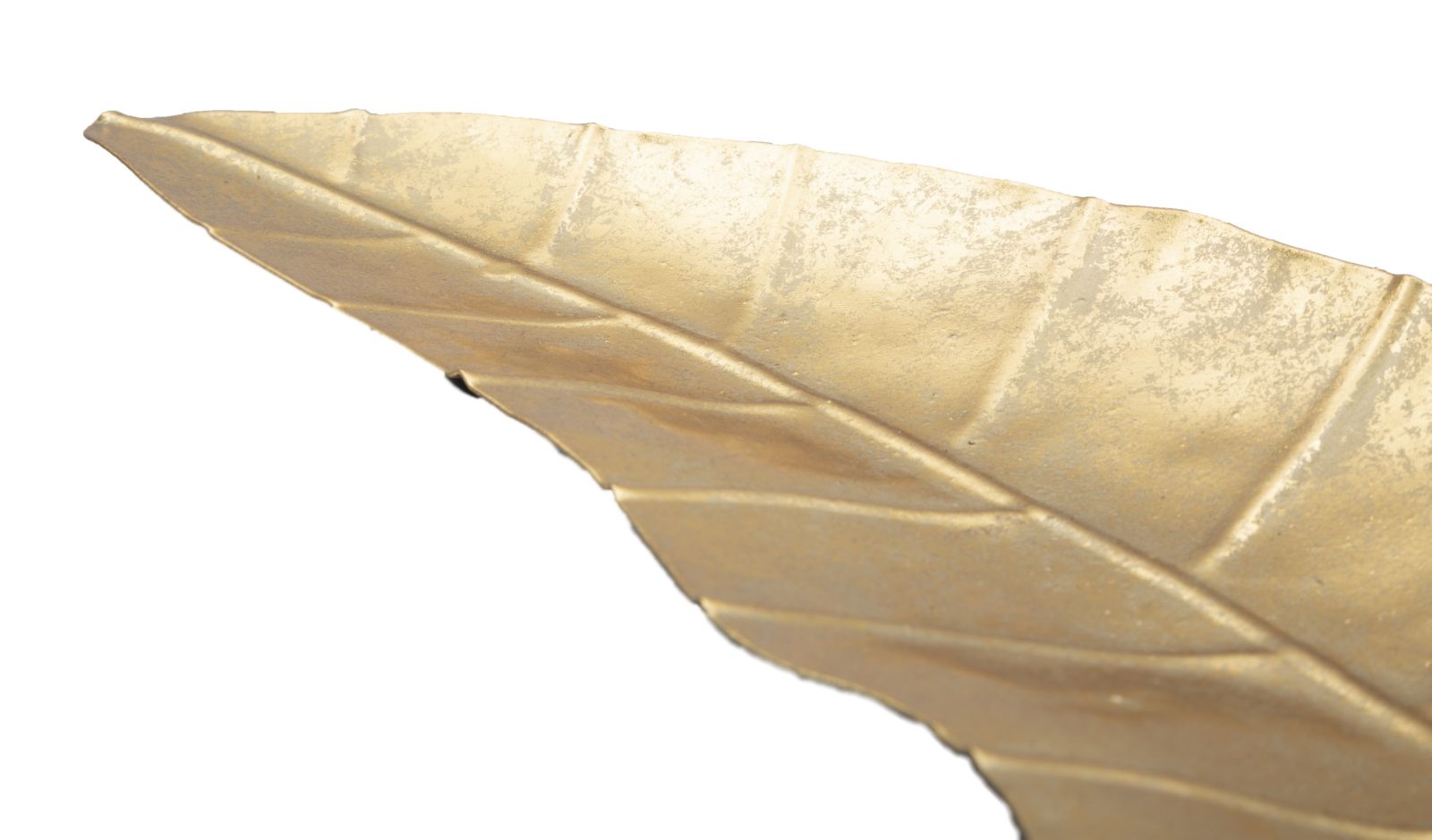 Svuota Tasche Foglia Long 38x3x11 cm in Ferro Oro