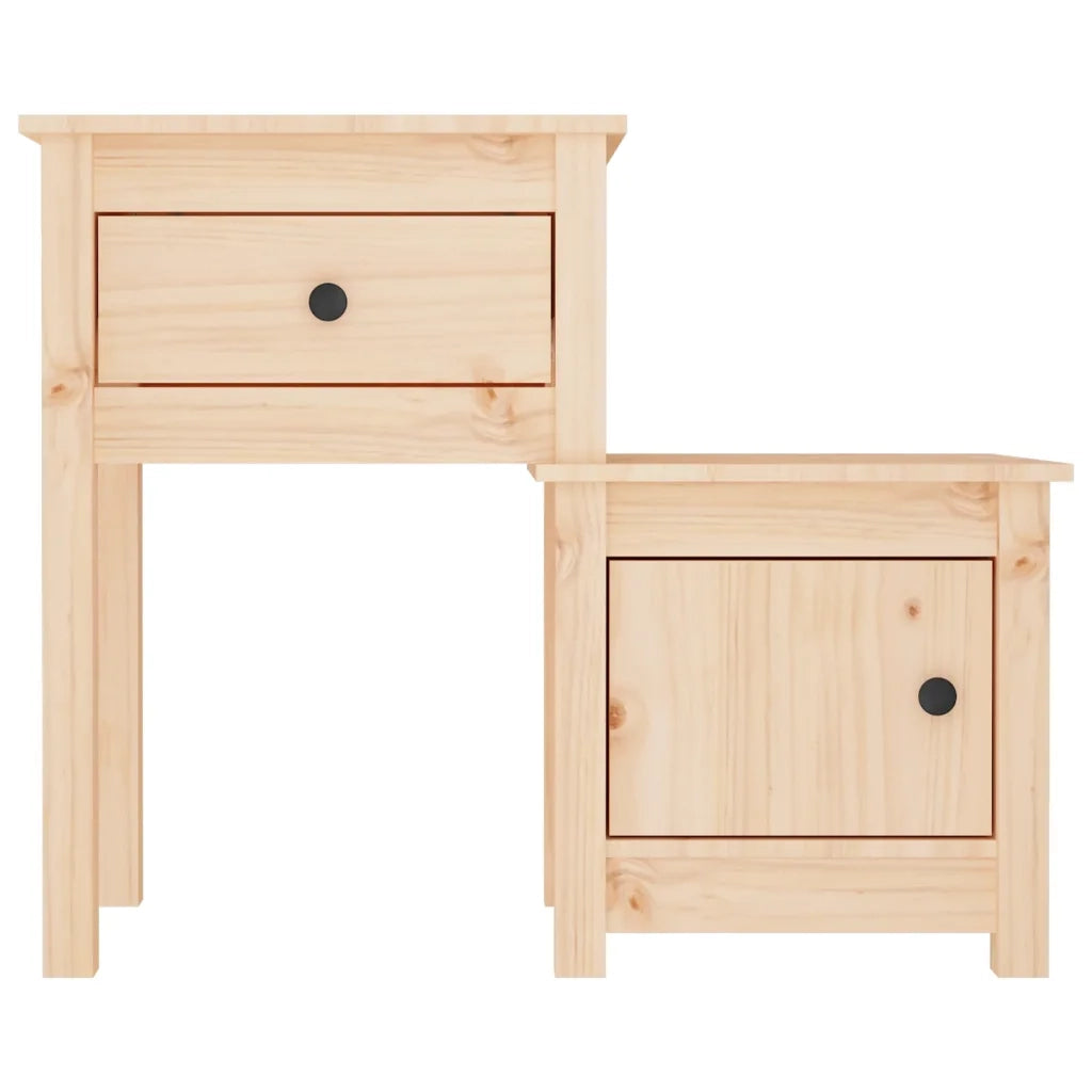 Comodini 2 pz 79,5x38x65,5 cm in Legno Massello di Pino cod mxl 30045