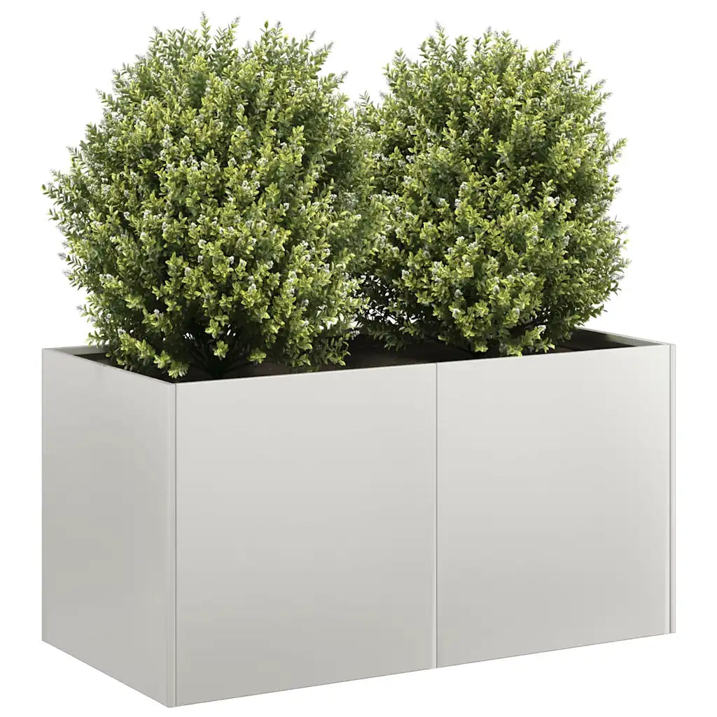 Fioriera | Cassetta per fiori | Vaso 80x40x40 cm in Acciaio Inox