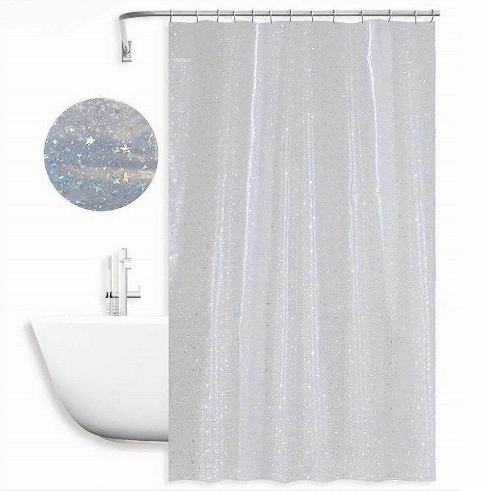 Trade Shop - Tenda Doccia Vasca Da Bagno Effetto Cielo Stellato Con 12 Ganci 180x180 Cm 87185 -