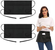 Schort da Caffè/Bar 30 x 60 cm - Nero - Schort da Cucina - Unisex - Schort da Pronto - 3 Tasche - Per Caffè/Bar - Schort
