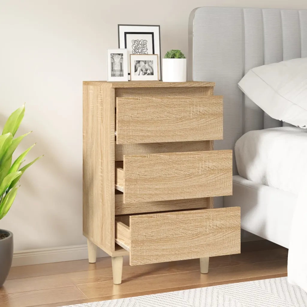 Comodino | Armadio da Notte | Mobiletto da notte Rovere Sonoma 40x35x70 cm in Legno Multistrato