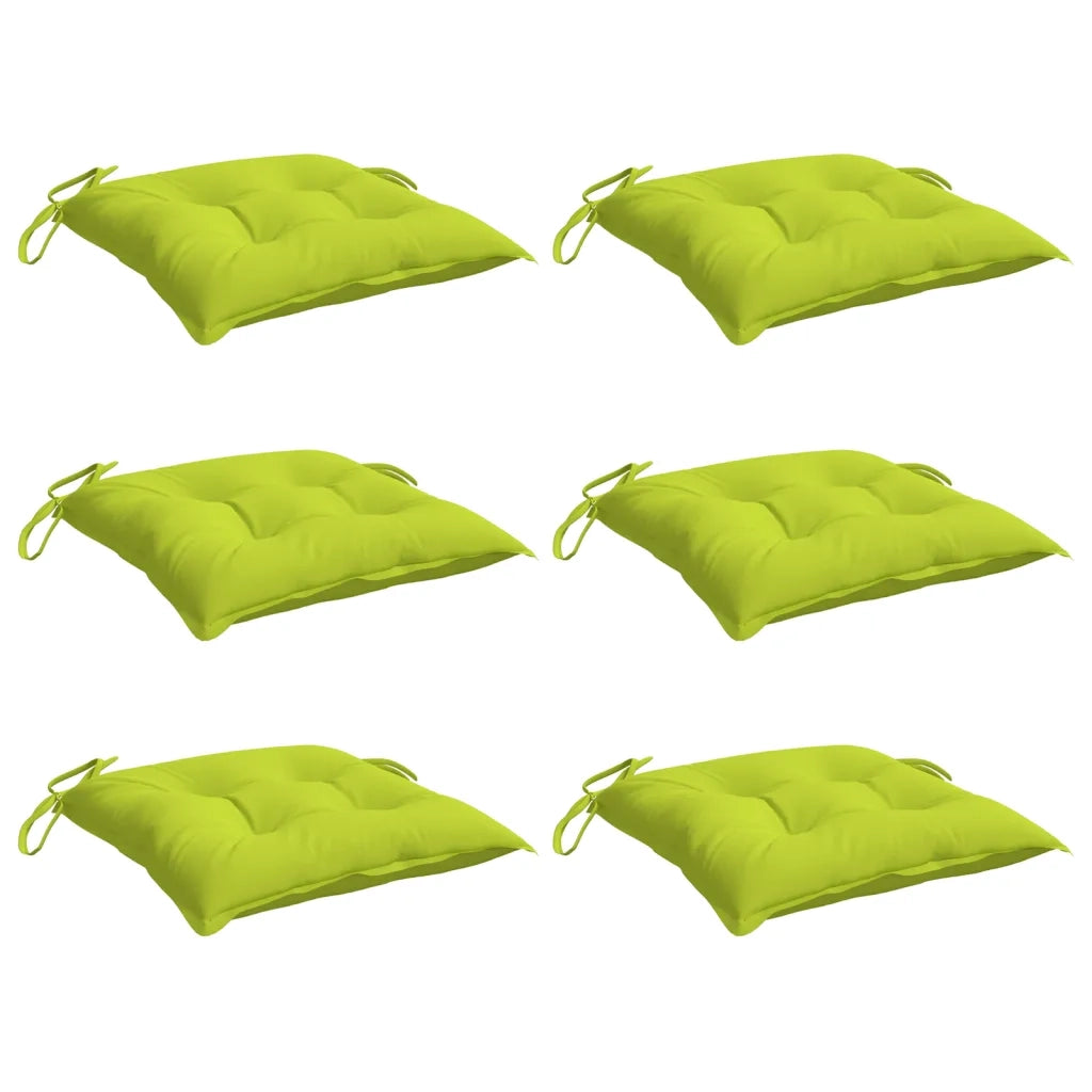 Cuscini per Pallet 6 pz | Cuscini per sedie Verde Chiaro 50x50x7 cm Tessuto Oxford
