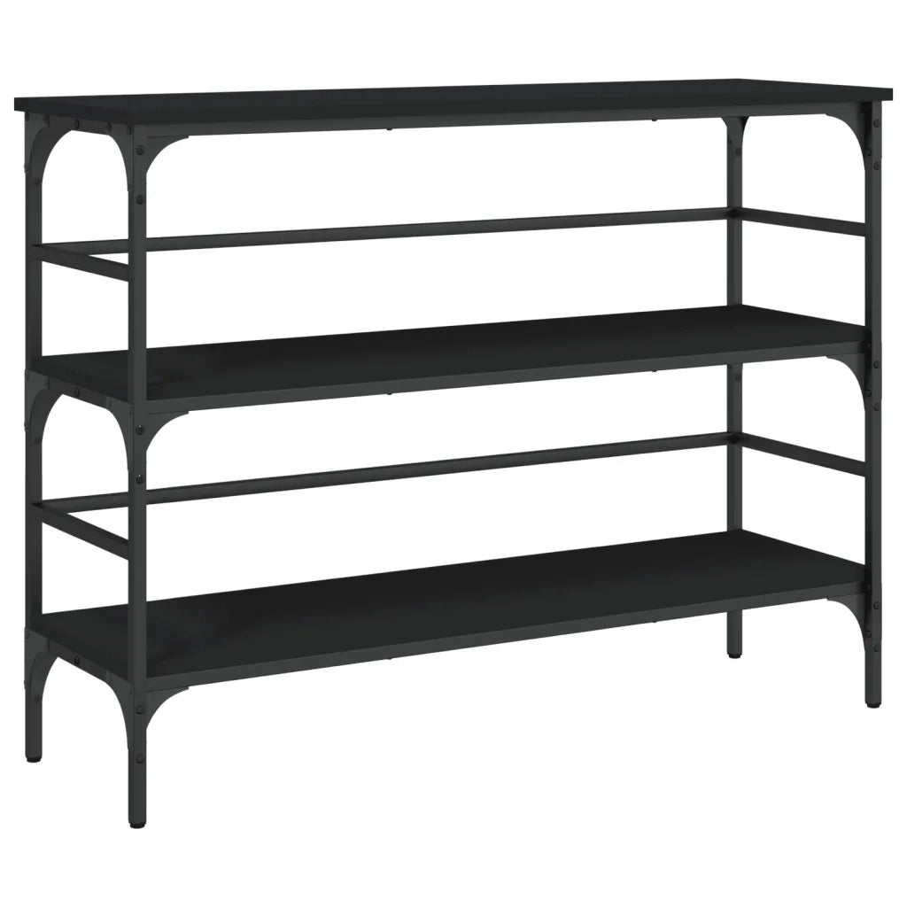 Tavolino Consolle Nero 100x32x75 cm in Legno Multistrato 839048