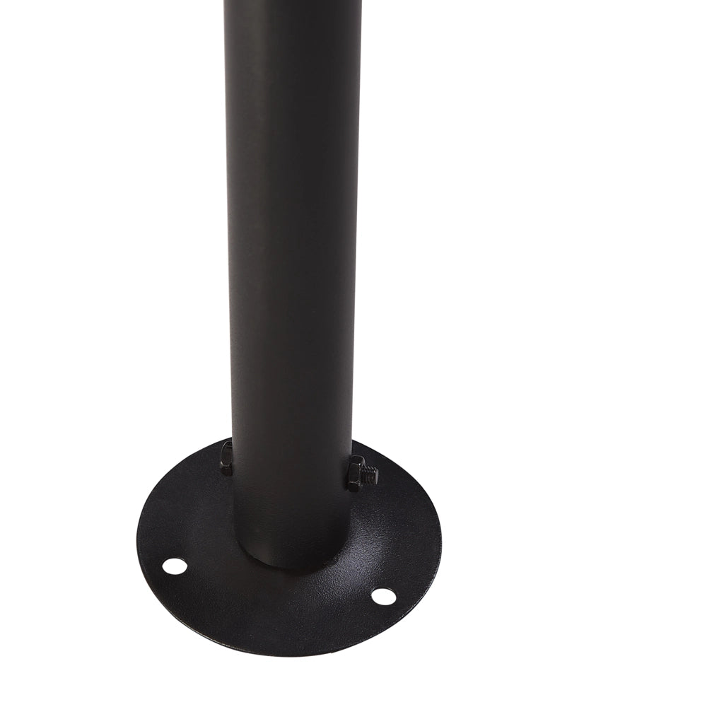 Gazebo da giardino Tende in poliestere beige Struttura in metallo Nero Mobili da giardino Resistente ai raggi UV