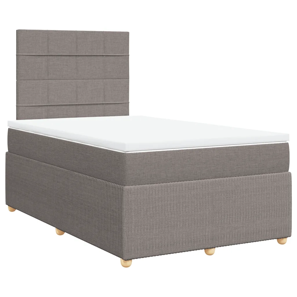 Giroletto a Molle con Materasso Tortora 120x190 cm in Tessuto 3294299