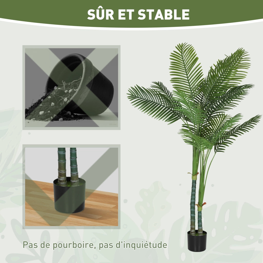 Palma Areca artificiale ¨C zephmum ¨C verde, vaso in plastica, 180 cm