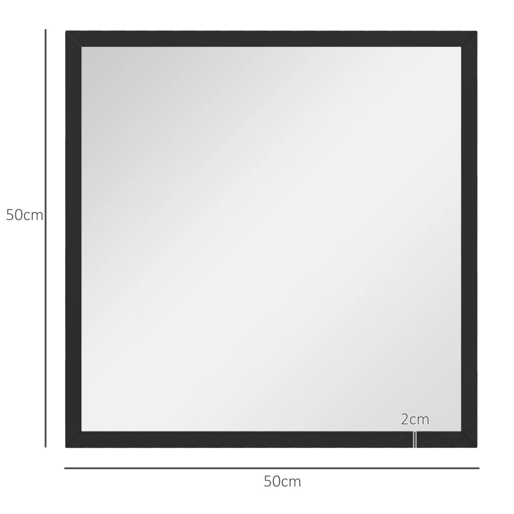 Specchio da parete quadrato ¨C Xylo ¨C legno nero 50x50 cm