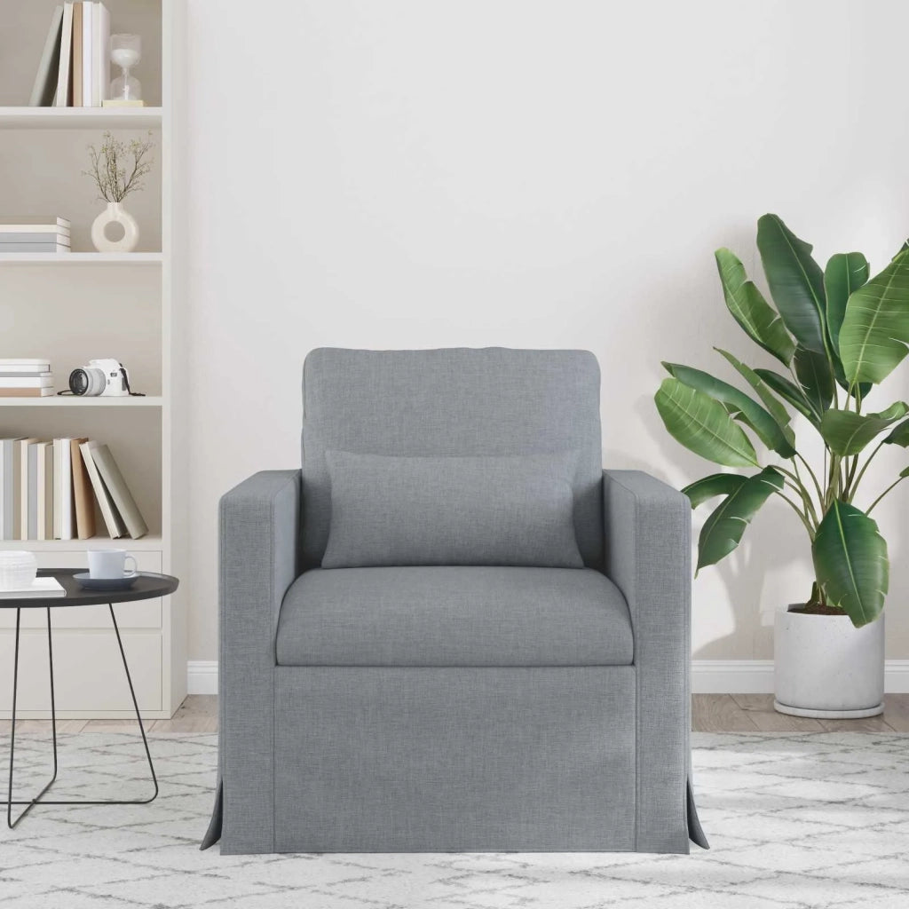 Divano Grigio chiaro 78 x 78 x 80 cm Tessuto