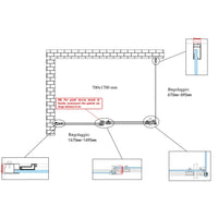 Box Doccia 70x170 CM H190 Trasparente con Easy-Clean mod. Cosmopolitan