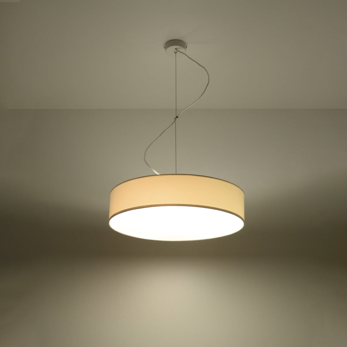 ARENA Lampada da soffitto rotonda a 3 luci arancione spagnolo 45x111 cm PVC bianco