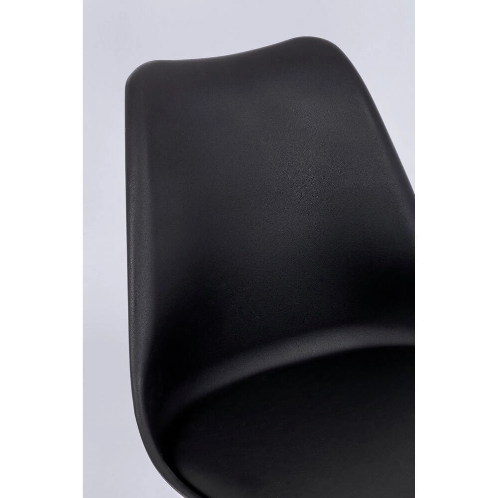 Set di 4 Sedie Design Nordico con Cuscino in Similpelle e Gambe in Faggio - FIO